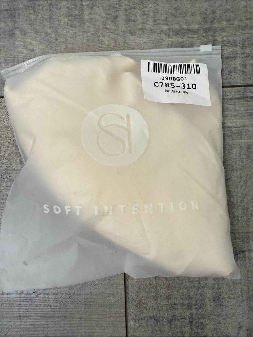 Soft Intentions Seamless Wireless Jelly Bra Size 6X Beige NWT
